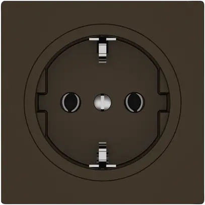 Steckdose EDIZIO.liv SNAPFIX® SCHUKO 16A 230V 60×60mm umbra 