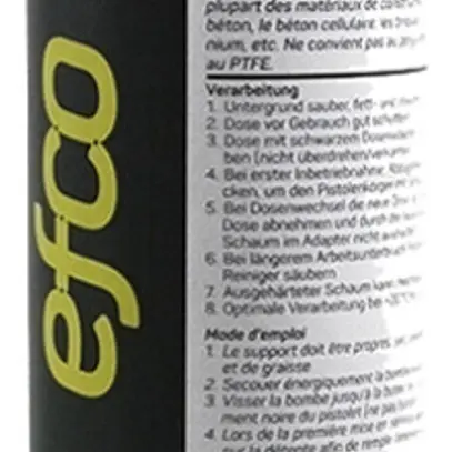 Mousse pare-feu EFCO TILCA PUR F P 1K 750ml rose 