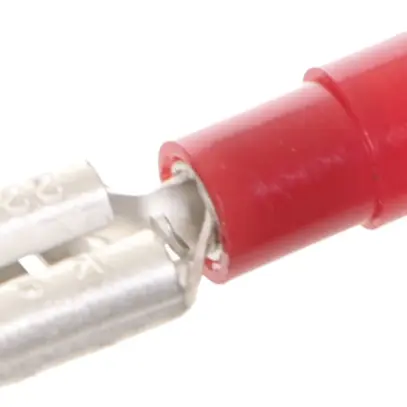 Clip Ferratec partiellement isolé PC 6.3×0.5mm 0.5…1mm² rouge 100 pièces 