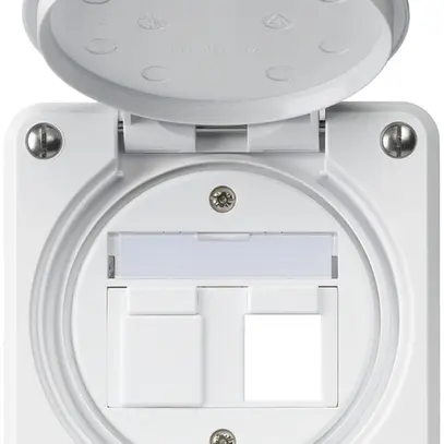 Kit di montaggio INC robusto IP55 piatto bianco per 2×Keystone 