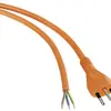 Cavo di raccordo 3×1mm² 5m PUR spina T12 stampata arancione 