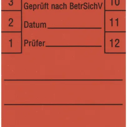 Étiquettes de contrôle 1280R 60×40mm 250 pièces rouge 
