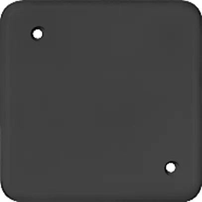 Placca di copertura INC I 2fori di fissaggio nero 