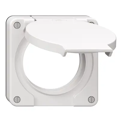 Coperchio con coperchio ribaltabile NEVO Ø60mm p.presa FI bi (guarn.ne) 