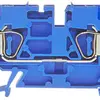 Borne de passage joignable WZ 0.2…2.5mm² 20A 600V ressort 2×1 rail DIN 35mm bl 