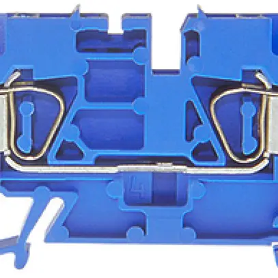 Durchgangs-Reihenklemme Woertz 0.2…2.5mm² 20A 600V Federzugansch.2×1 TH35 blau 
