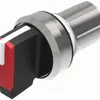 Interruttore rotat. INS EAO45 0-fissa rosso, anello argento 