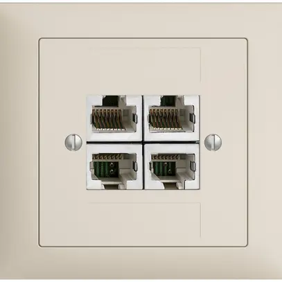 Prise INC 4×RJ45/s 4P sép.EDIZIOdue crema ITplus 