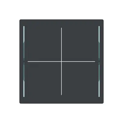 Élément de commande ABB SIDUS touch E KNX avec BCU 1…4-fois anthracite 