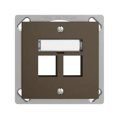 Kit de montage INC EDIZIOdue FM.TE, sortie droite, pour 2×Keystone, coffee 