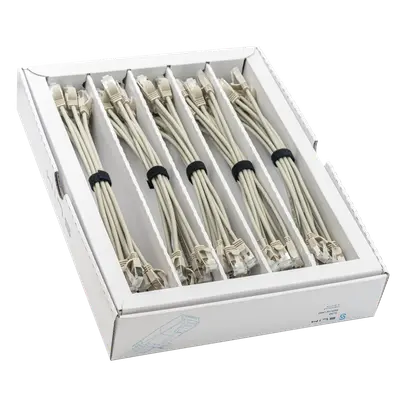 Cavo patch SLIM: 25cm, grigio, 50 pezzi Cat.6A, U/FTP, jack non infrangibile 