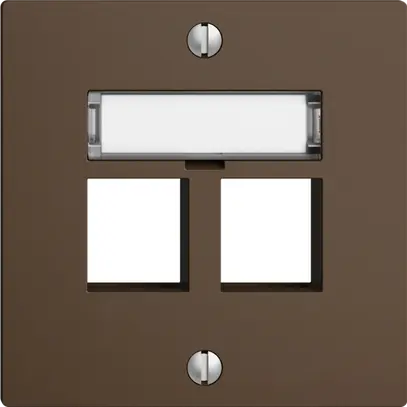 Montageset EDIZIOdue F, Geradeauslass, für 2×Keystone, coffee 