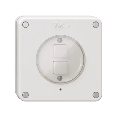 Poussoir KNX NUP 2× NEVO RGB avec sonde de température blanc 