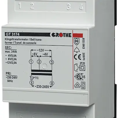 Transformateur INC Grohte Fail Safe 4/8/12VAC 