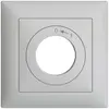 Frontset EDIZIOdue 0<-1 hellgrau 88×88mm für Schwenktaster 