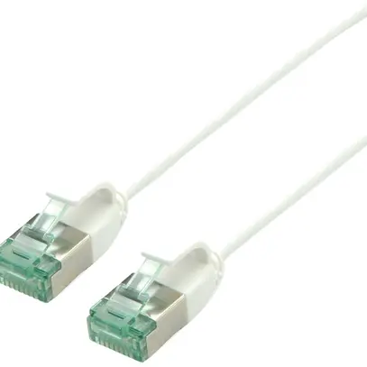 Câble patch RJ45 ROLINE RM DataCenter slim cat.6A U/FTP AWG32 TPE blanc 1m 