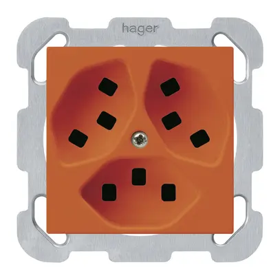 Prise ENC Hager kallysto 3×T23 B orange 