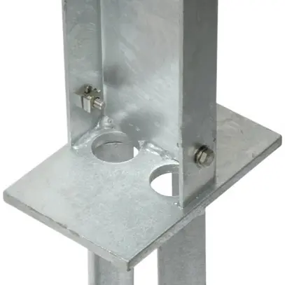 Zoccolo di montaggio HABA, per colonne di collegamento, con cuneo p.calcestruzzo 