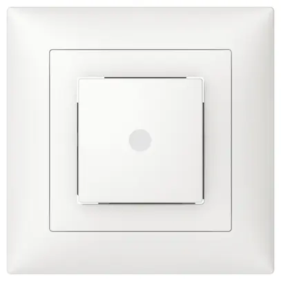 Contact à poussoir lum.ENC SIDUS B C/1L blanc 