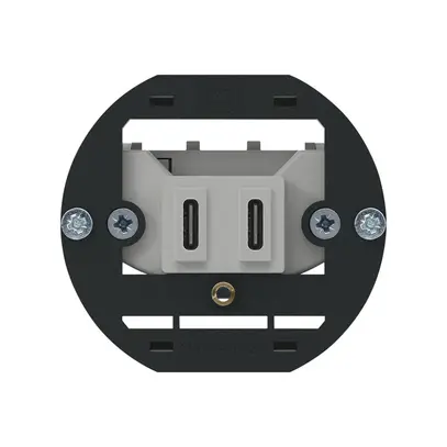 Presa di carica USB Hager C-C 20W 5V alluminio 