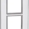 Cadre de recouvrement ATO 2×1 module verre blanc 