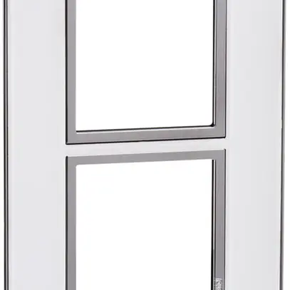 Cadre de recouvrement ATO 2×1 module verre blanc 