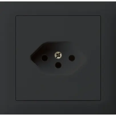 Presa INS kallysto tipo 13 montaggio T scatola INS G3 telaio a innesto nero 