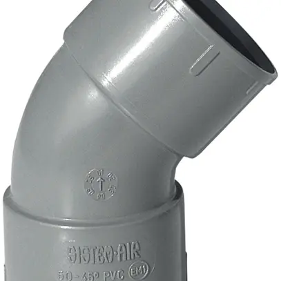 Coude PVC Ø50mm 45° femelle/mâle 