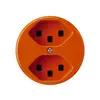 Insert pour prise basico 2×type 23 orange avec bornes enfichables 