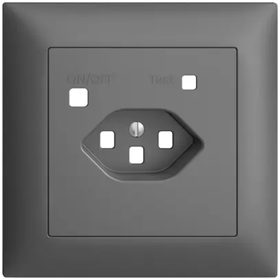 Kit frontale EDIZIOdue per presa FI FMI, T23, grigio scuro 