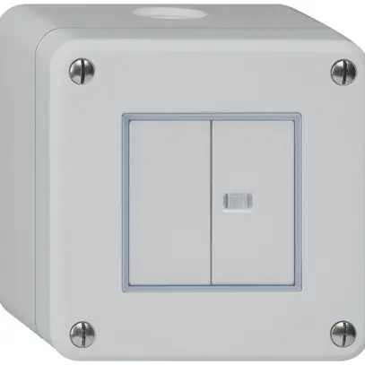 Interruttore AP robusto IP55 schema 3+3 1×illuminato grigio 