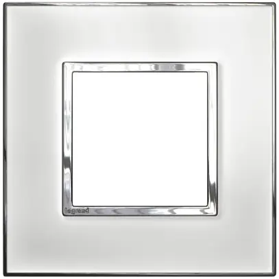 Cadre de recouvrement ATO 1×1 module verre blanc 
