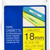 Cassette ruban Brother TZe-641 18mm×8m, jaune/noir 