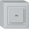 Interruttore pulsante luminoso AP kallysto 6/1L grigio chiaro 