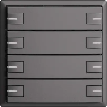 Pulsante KNX RGB EDUE, 250mW, c.LED RGB, 8×pulsante, com.1×tasto, grs 