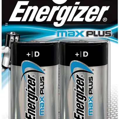 Pile alcaline Energizer Max Plus D LR20 1.5V blister à 2 pièces 