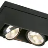 Plafonnier SLV KARDAMOD SURFACE, 2×GU10 75W carré IP20 noir 