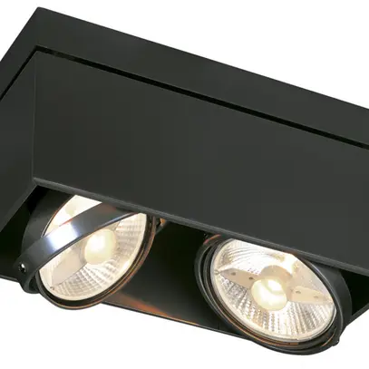 Deckenleuchte SLV KARDAMOD SURFACE, 2×GU10 75W eckig IP20 schwarz 
