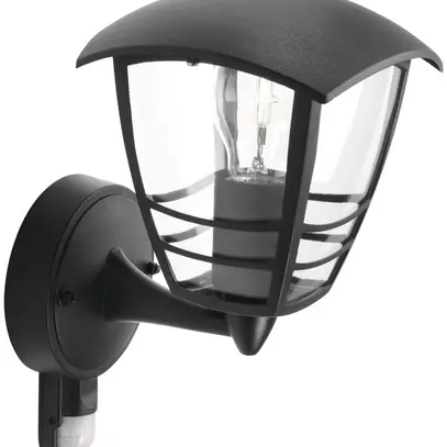 Applique à bras Creek en haut PIR 60W E27 IP44 noir 