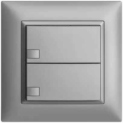 Poussoir ENC KNX 2× EDIZIOdue silver RGB sans LED 