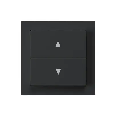 Kit frontale kallysto 60×60 nero per interruttore/tasto per tapparelle doppio 