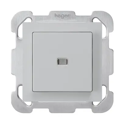 Interrupteur poussoir lumineux ENC kallysto 6/1P grc avec plaque de fixation 