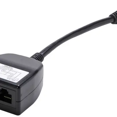 Adaptateur Y RJ45m/2×RJ45f STP, noir 