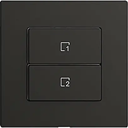 Poussoir scène 2 scènes vertical/2T Edue Wiser noir 