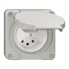 Prise NUP NEVO, 2×T13, IP21, gris clair 