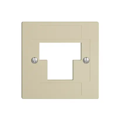 Plaque frontale 1×TT,2×RJ45 vanille, ITplus ITM EDIZIOdue 
