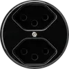 Insert pour prise basico 2×type 13 noir avec sécurité enfants 