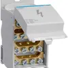 Bloc répartiteur Hager 250A 1L 1×25…95mm²+1×1.5…35mm²+4×1.5…16mm²+8×1.5…16mm² 