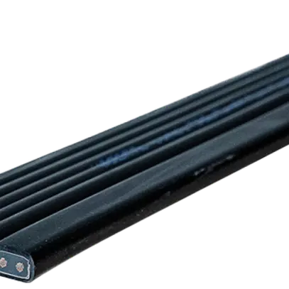Cavo piatto Woertz Combi 5×2.5+2×1.5mm² senza alogeni nero Cca 