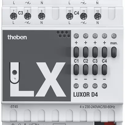 Attuatore-variatore KNX AMD Theben LUXORliving 4-canale 